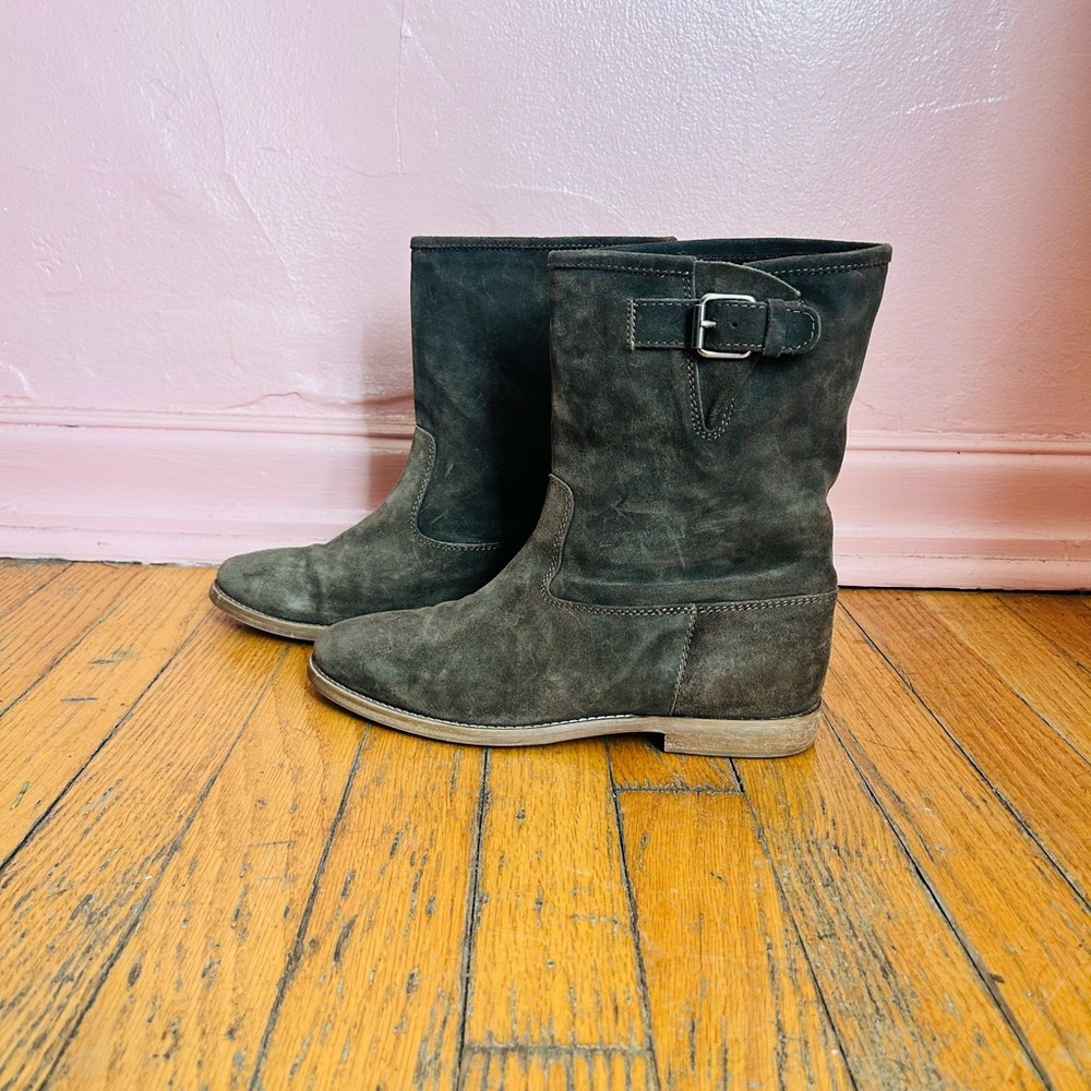 J Crew Langston Hidden Wedge Engineer Pull-on Boots